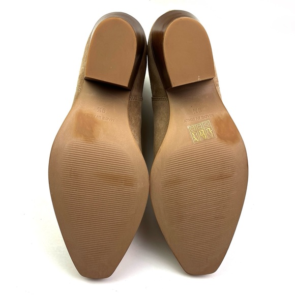 New Everlane The Western Boot Tan Suede Square Toe Block Heel size 9.5 - Picture 9 of 9